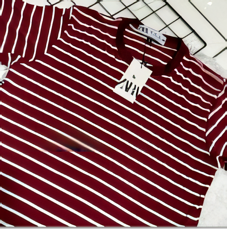 Camiseta Masculina Listrada Vermelha E Branca